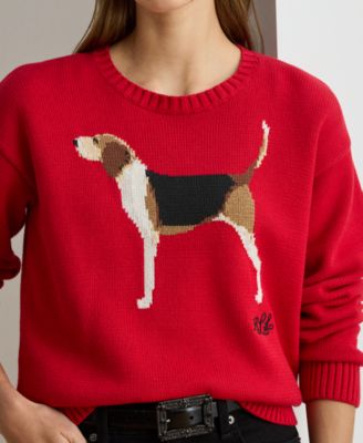 Petite Intarsia-Knit Crewneck Sweater