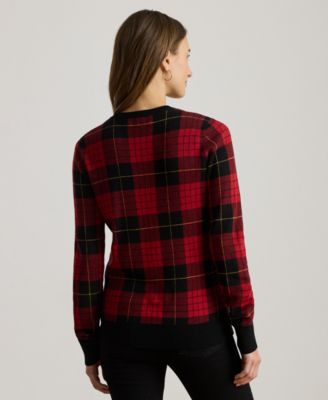 Petite Plaid Crewneck Sweater