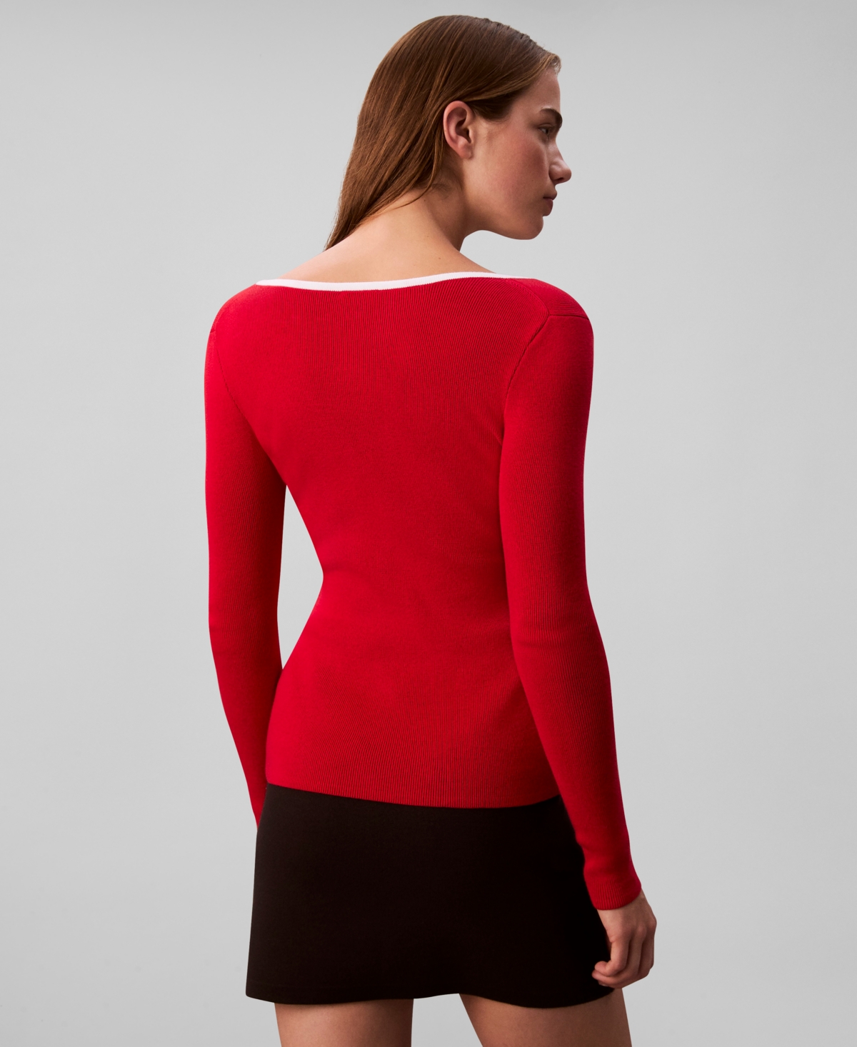 Calvin Klein Jeans Est.1978 Calvin Klein Women's Cotton Blend Classic Scoopneck Sweater