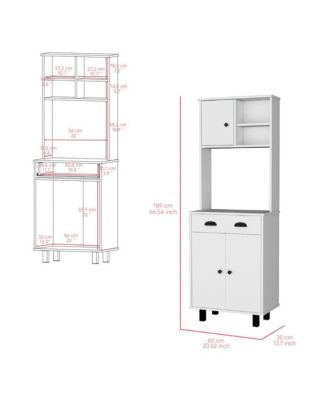 Kitchen Pantry Naomi, Kitchen, White
