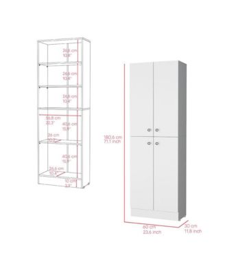 Pantry Cabinet Coahoma, Kitchen, White