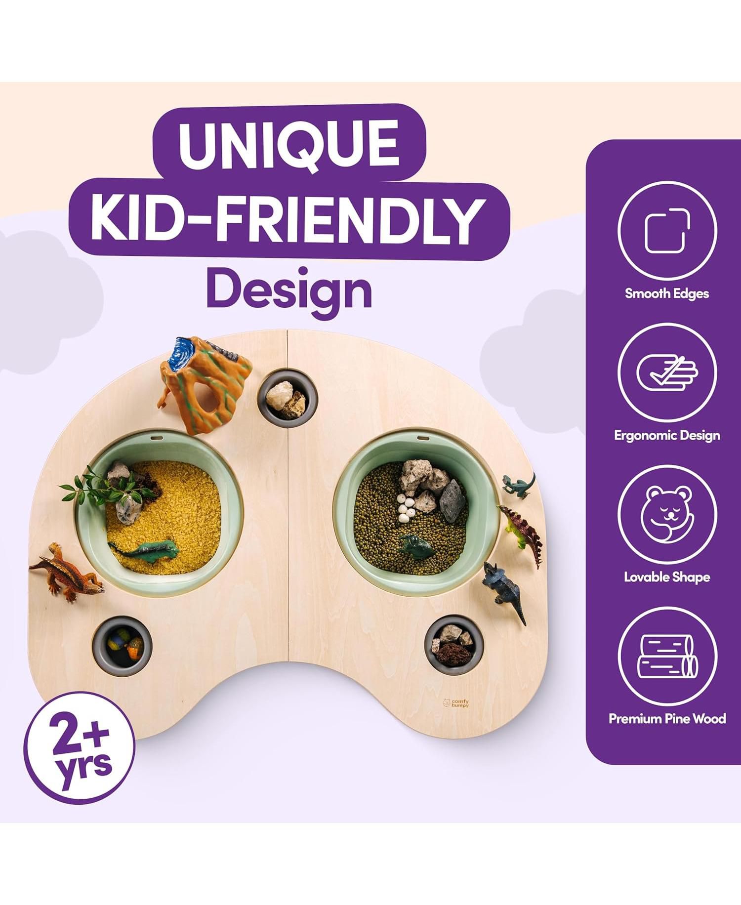 Montessori-Inspired Convertible Activity Table, Ages 2+