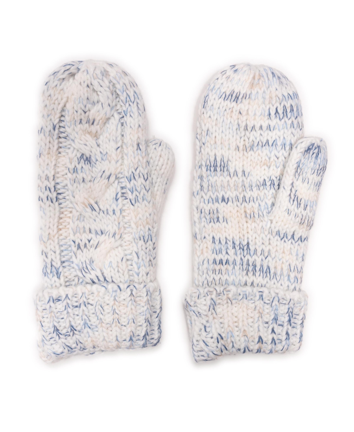 Muk Luks Women's Color block Stripe Cable Mittens