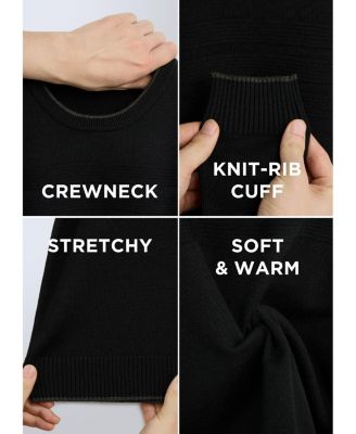 Boy's Moto Ribbing Detail Crew Neck Sweater