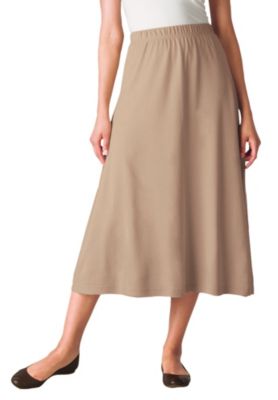 Women's Plus Size 7-Day Knit A-Line Skirt