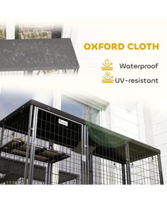 Weld Wire Catio Outdoor Indoor w/ Waterproof Cover, for 1-3 Kittens