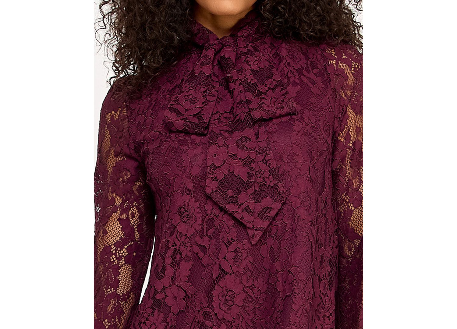 Juniors' Embroidered Lace Dress