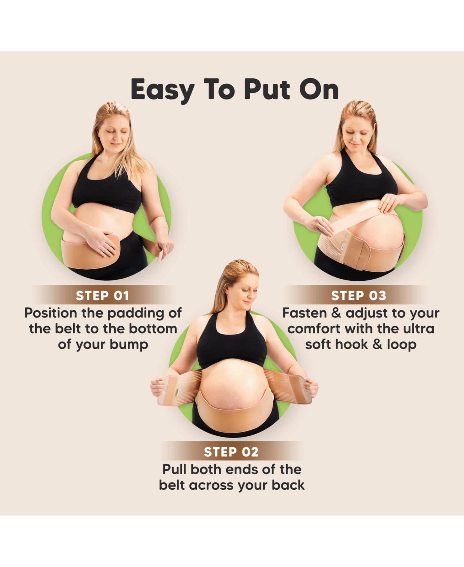 Maternity 2 in 1 Pregnancy Belly Support Band Belt, Pregnancy Must Haves Baby Belly Bands