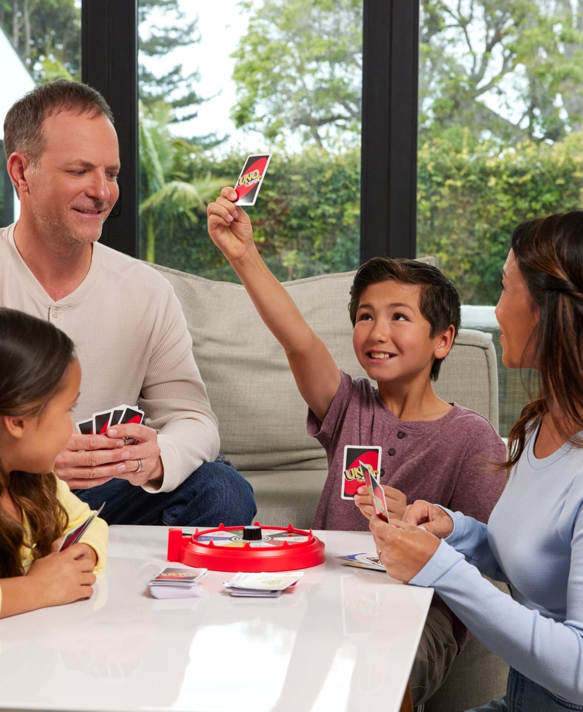 Mattel Uno Spin Card Game For Kid, Adult And Family Nights, Classic Play In Multi