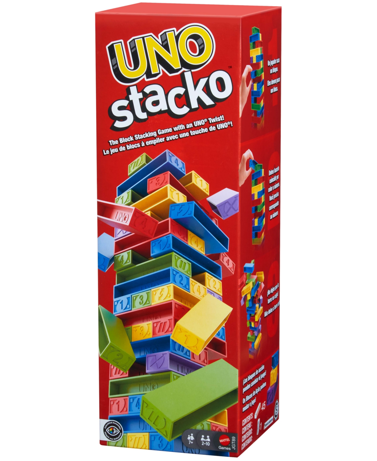 Mattel Uno Stacko Game For Kids And Family In Multi