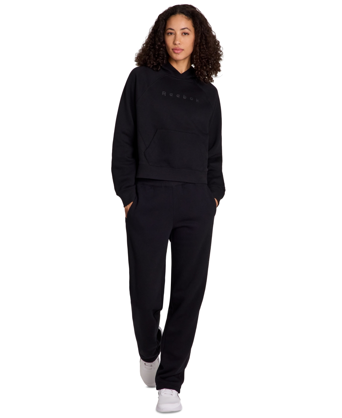 Reebok Women's Kangaroo Pocket Hoodie In Black