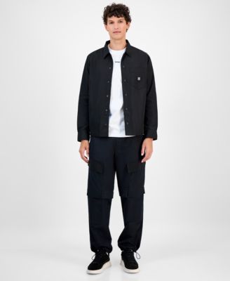 Men's Logo Oversized Shirt Jacket