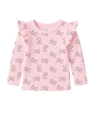 Baby Girls' Minnie Mouse Overall and Top, 2-Piece Set