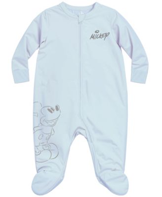 Baby Boys' Mickey Mouse Print Coverall and Hat, 2-Piece Set