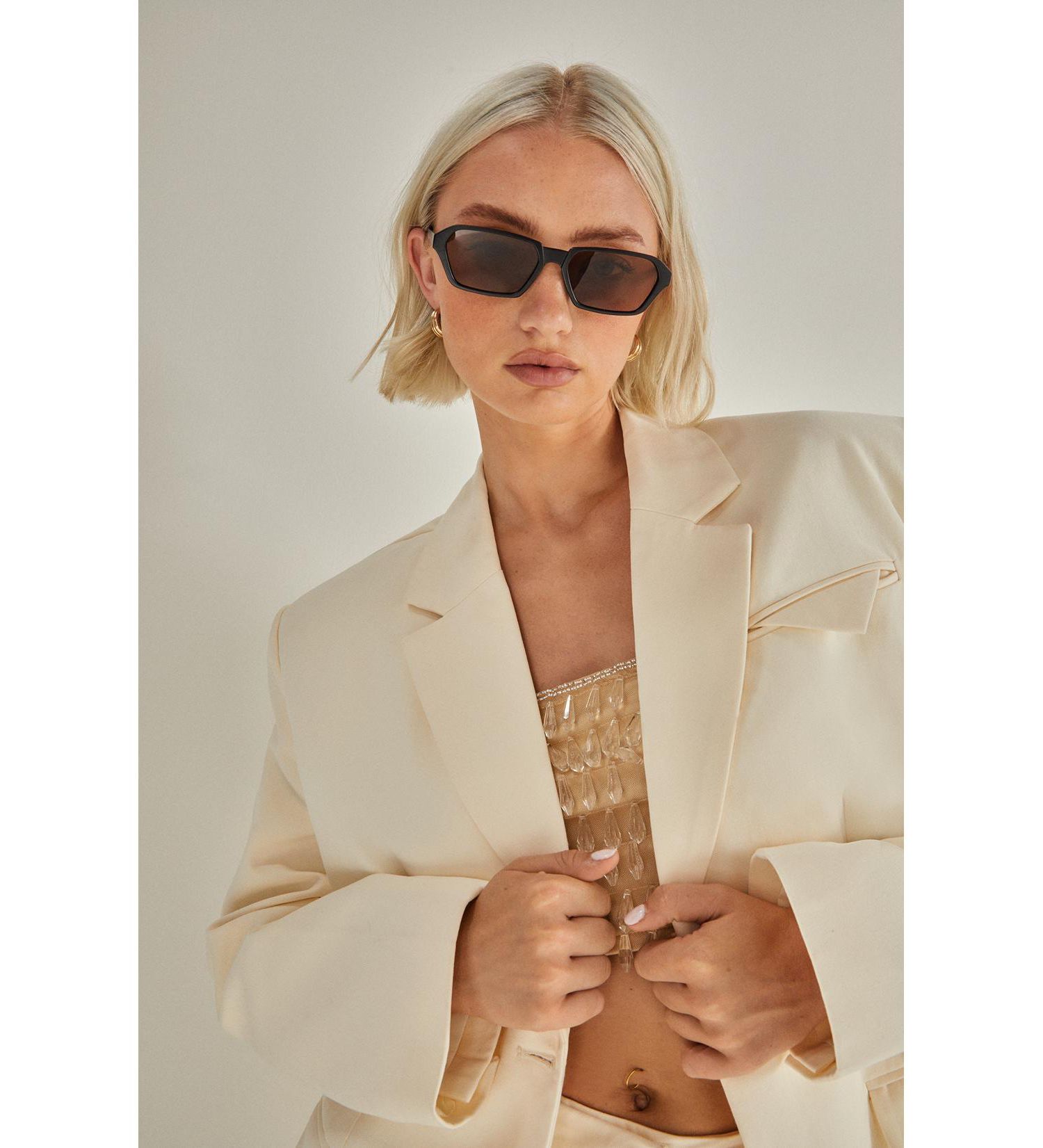 Women's Twill Oversized Tailored Blazer