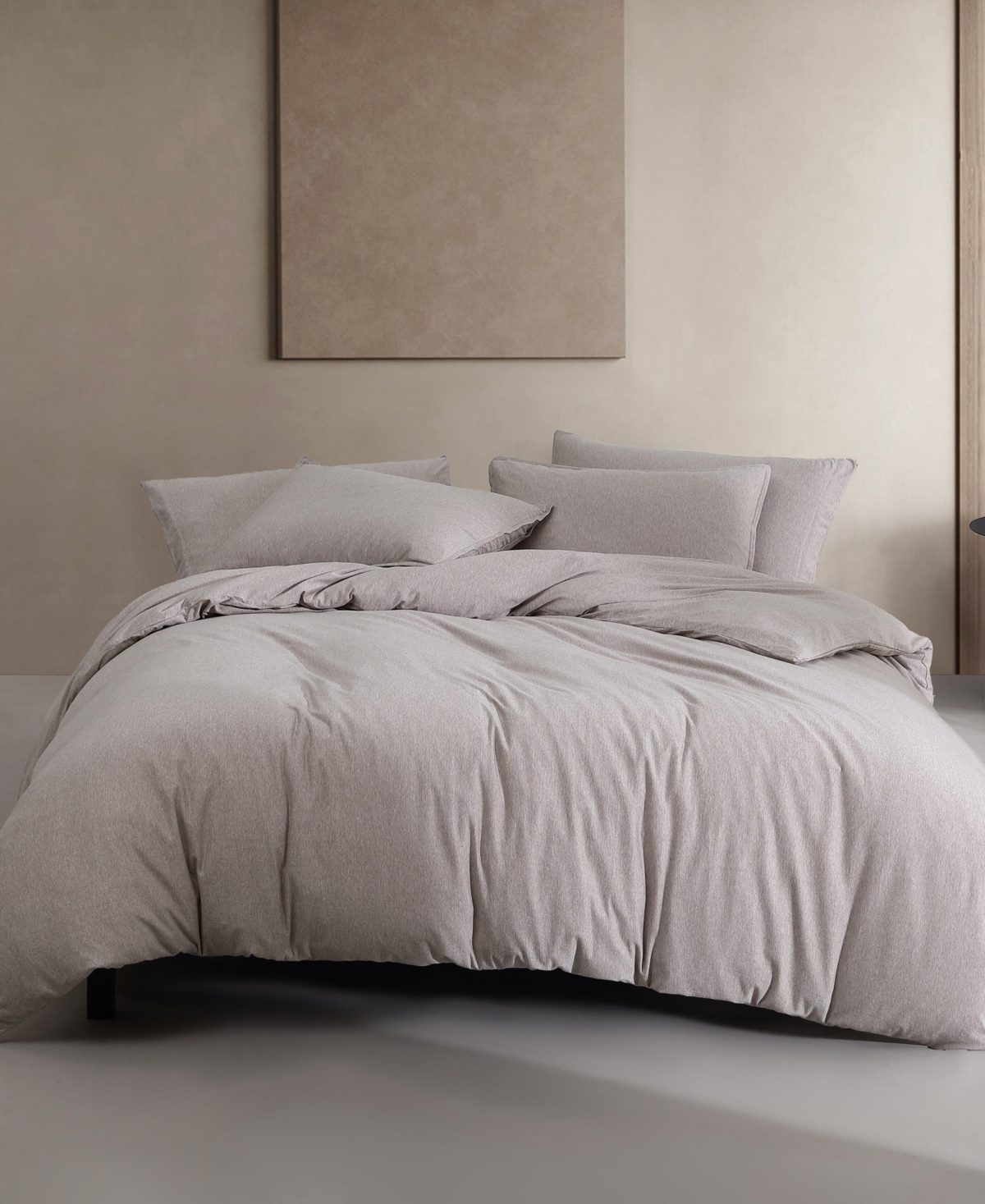 Calvin Klein Modern Cotton Melange Jersey 2-pc. Comforter Set, Twin Xl In Brown