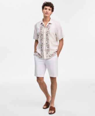 Men's Silk Holiday in Paradise Embroidered Shirt