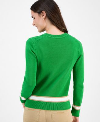 Women's Thick-Tipped Cable-Knit Crewneck Sweater