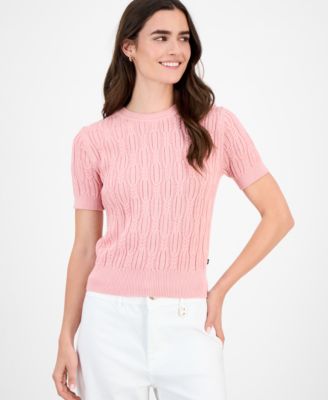 Women's Cotton Cable-Knit Sweater