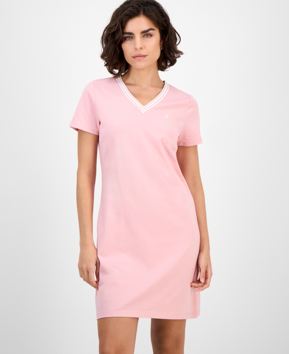Nautica Jeans Women's V-Neck T-Shirt Dress