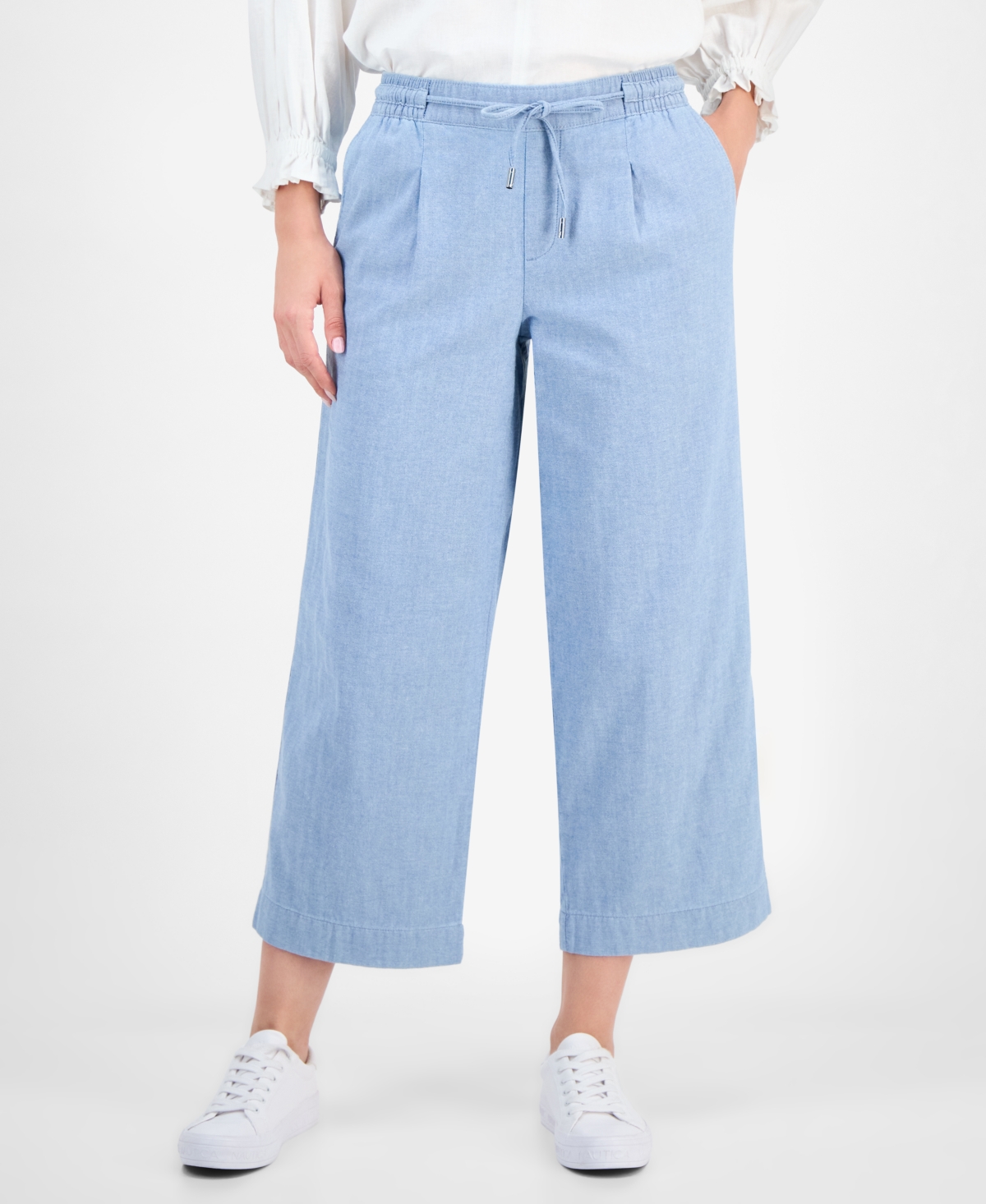 Nautica Jeans Women's Cotton Mid-rise Ankle Pants In Blue