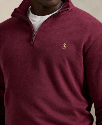 Men's Big & Tall Estate-Rib Quarter-Zip Pullover Sweater