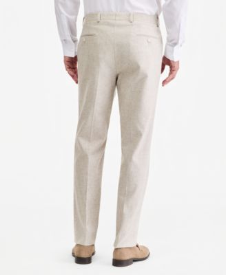 Men's Regular-Fit Tan Texture Suit Separate Pants