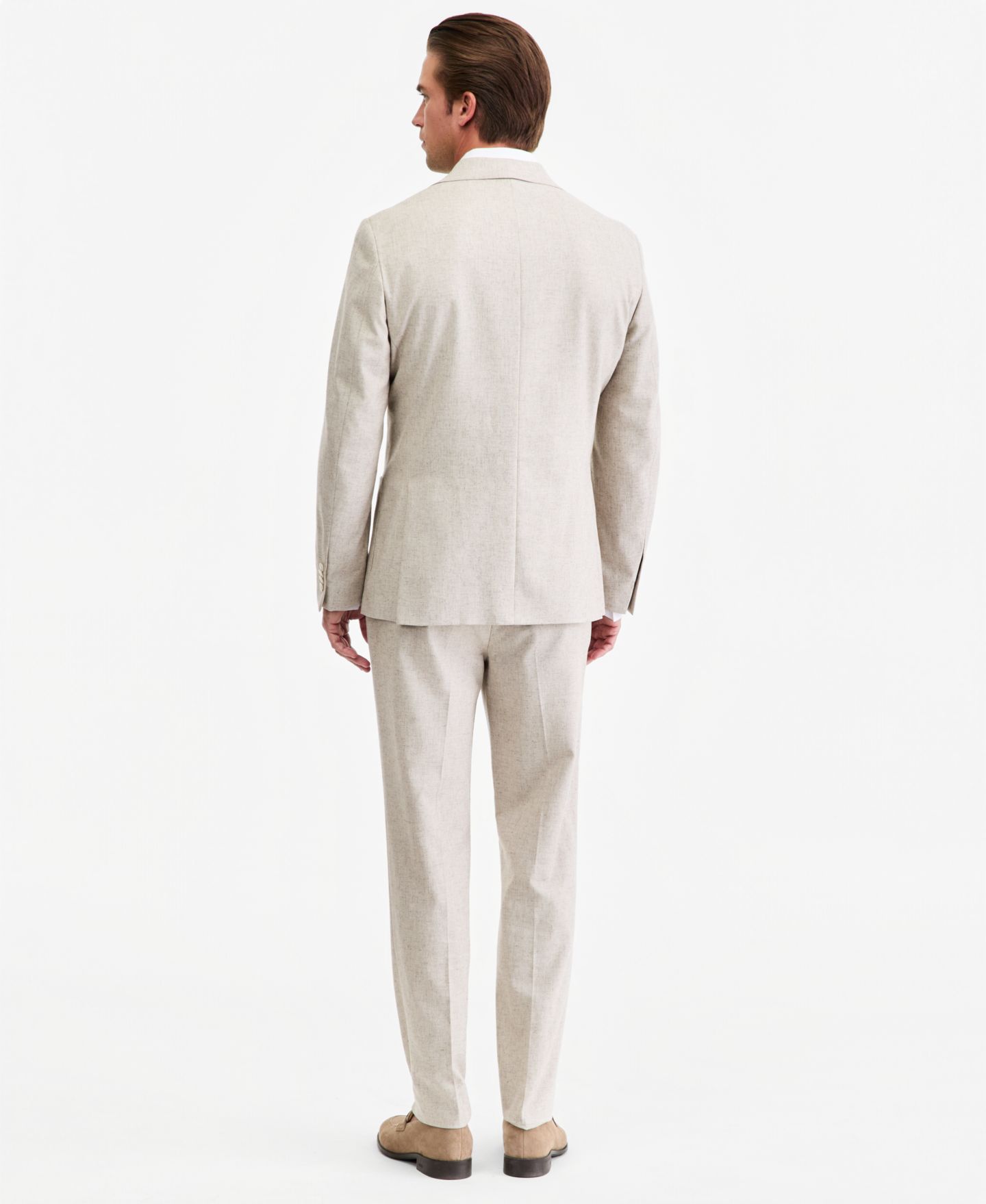 Мужские комплекты Michael Kors Classic-Fit Tan Texture Suit Separates, цвет: Рыжевато-коричневый — фото 3