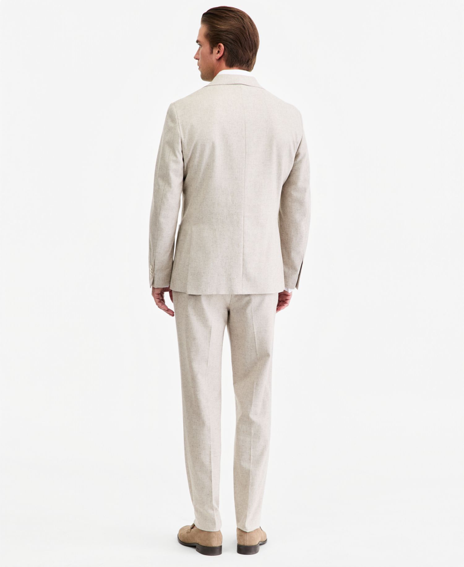 Men's Classic-Fit Tan Texture Suit Separate Pants