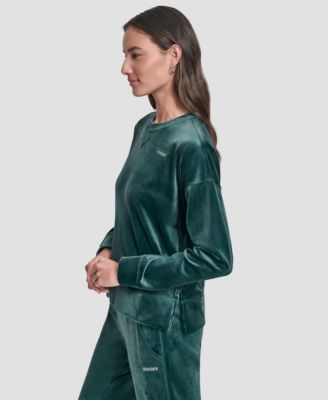 Women's Platinum Velour Crewneck Sweatshirt