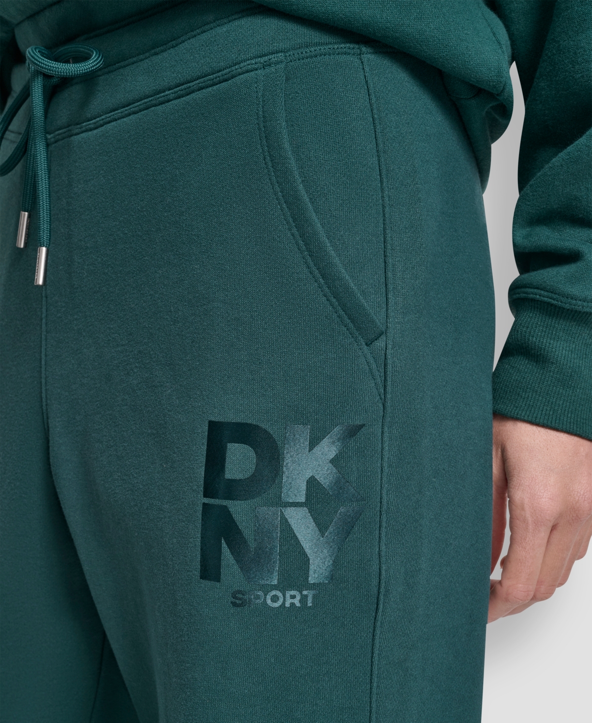 Dkny Women's Sport Stacked Transfer Logo Track Pants In Green