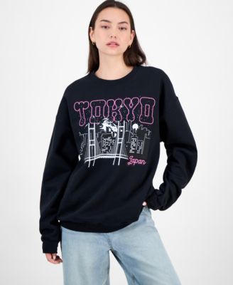 Love Tribe - Juniors' Tokyo Skyline Graphic Sweatshirt