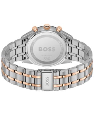 Men's Tourmaster Quartz Multifunction Stainless Steel Ionic Plated Carnation Gold Steel Watch, 41mm