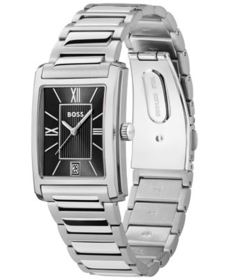 Men's Principle Dress Quartz Basic Calendar Stainless Steel Watch, 28 x 39mm