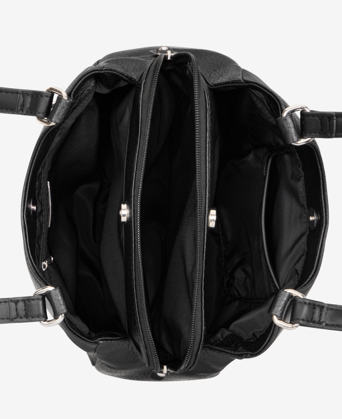 Giani Bernini Pebbled 4-poster Tote, Exclusively At Macy's In Black