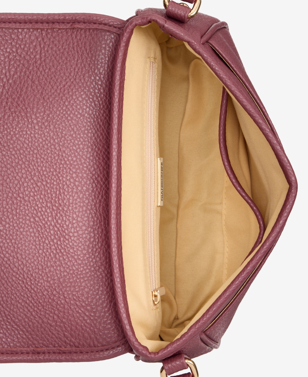 Giani Bernini Pebble East West Small Flap Crossbody, Exclusively At Macy's In Brown