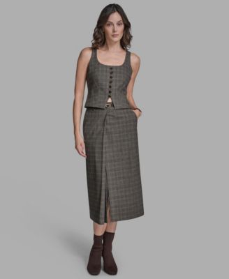 BCBG - Women's Button-Front Sleeveless Vest