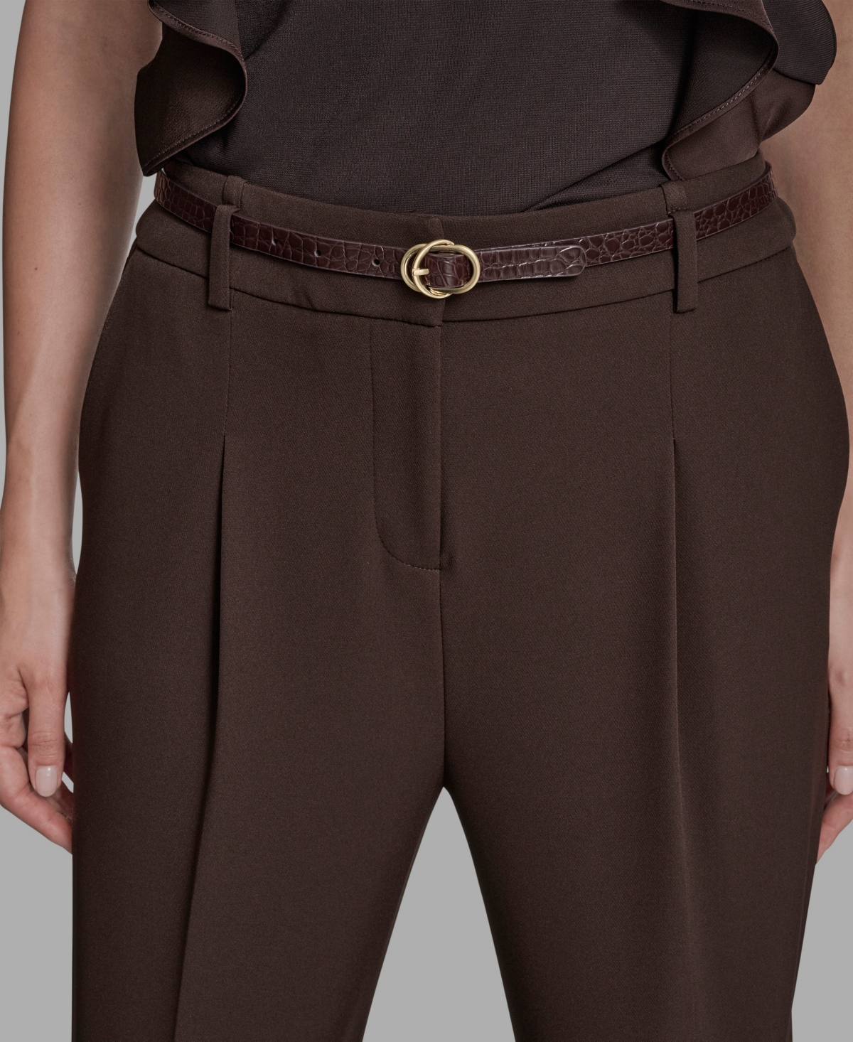 Bcbg Women's Pleated Wide Leg Pants