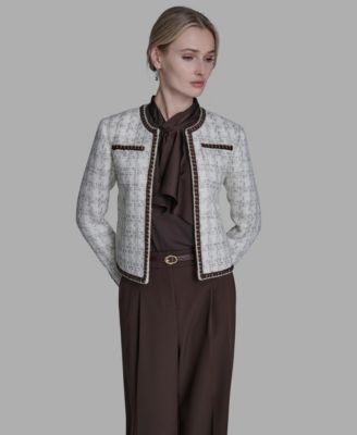 Women's Tweed Open-Front Jacket
