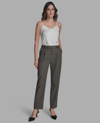 Women's Pleated Wide Leg Full Length Pants