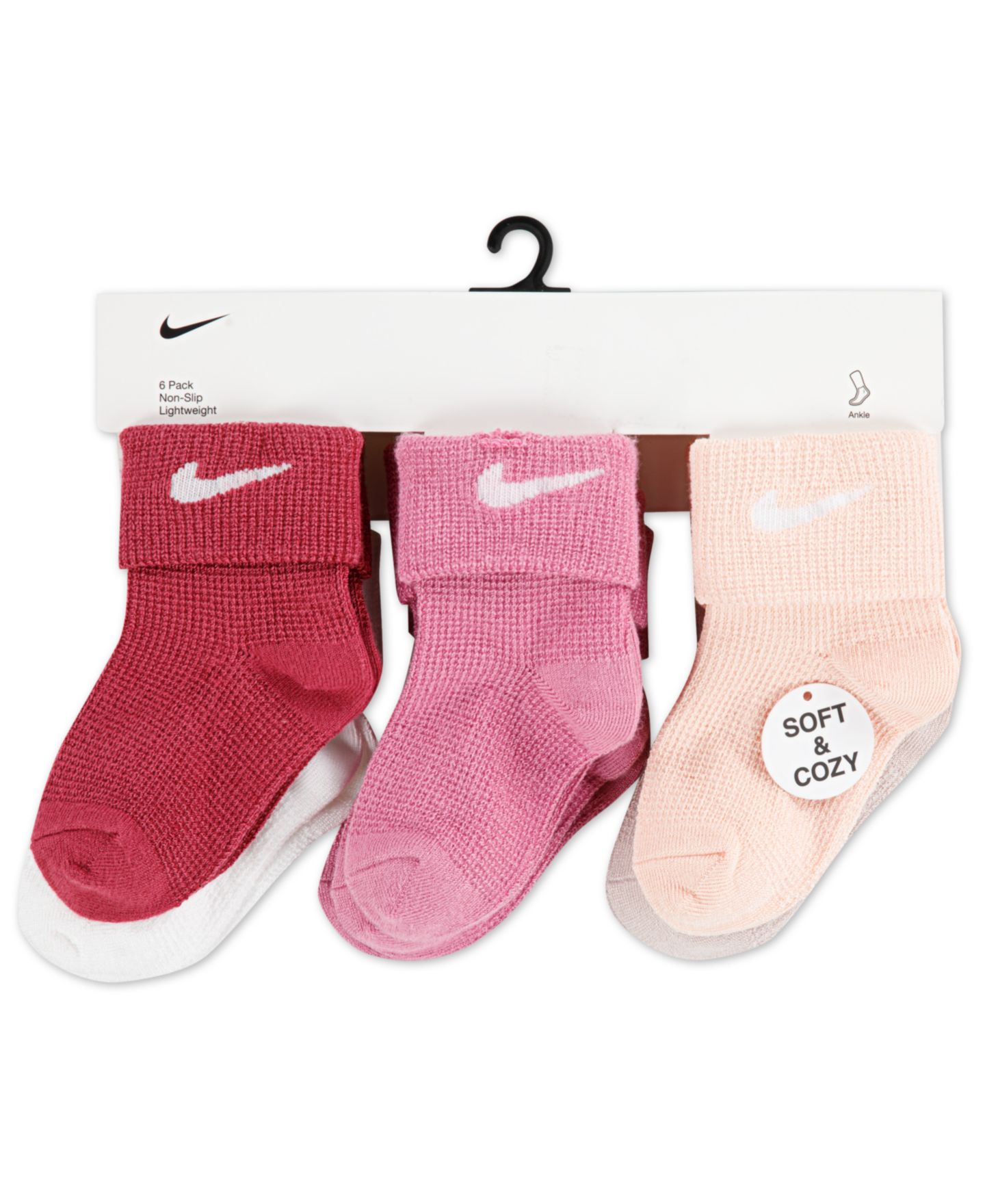 Носки, вафельная ткань, 6 шт. — Nike, цвет: Розовый — фото 3