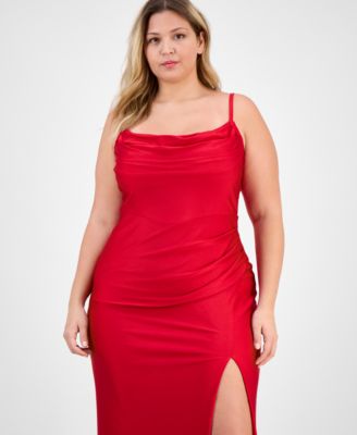 Trendy Plus Size Power Stretch Pleated Gown