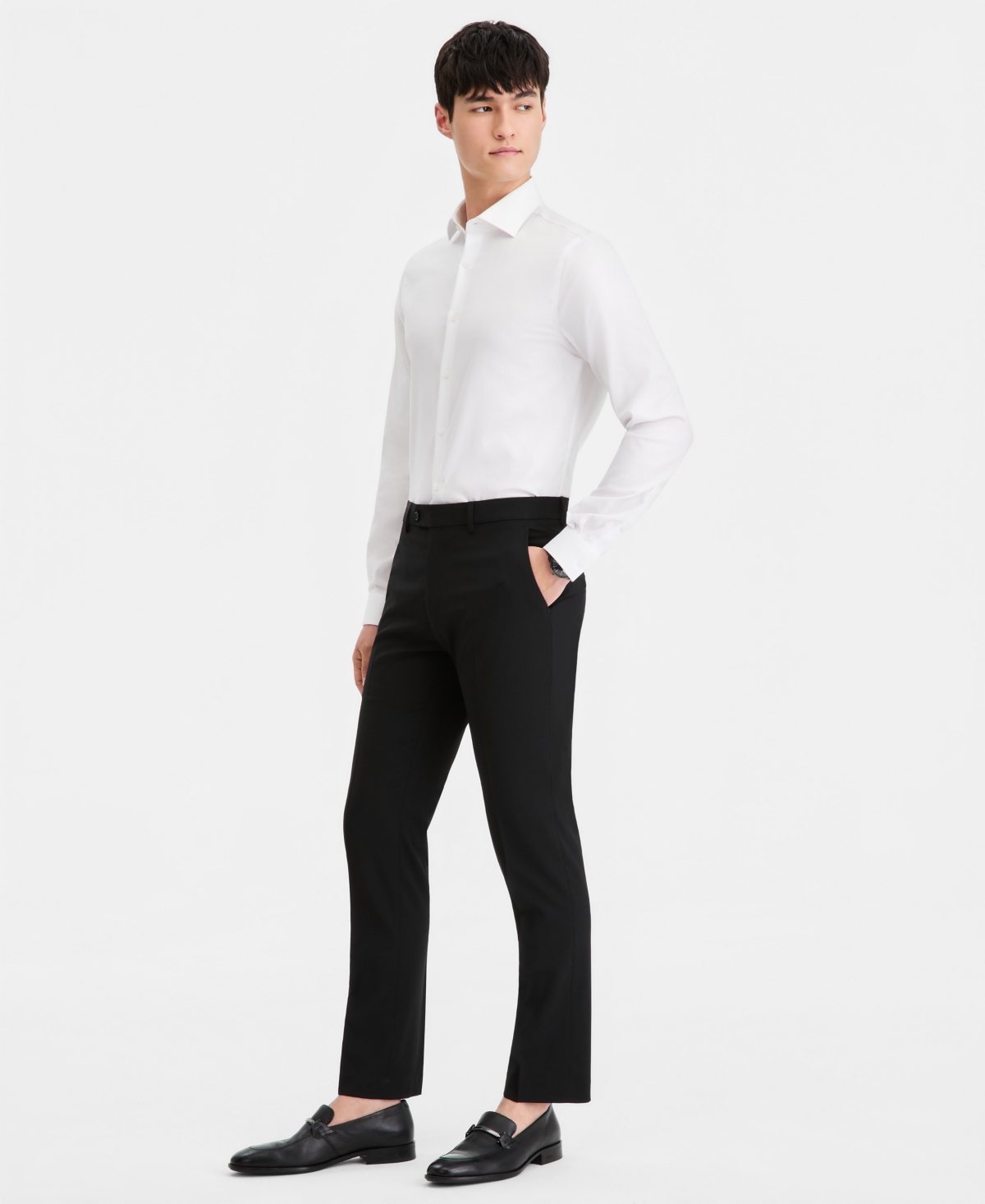 Tommy Hilfiger Men's Modern-Fit Wool Th-Flex Stretch Suit Separates Pant - Black