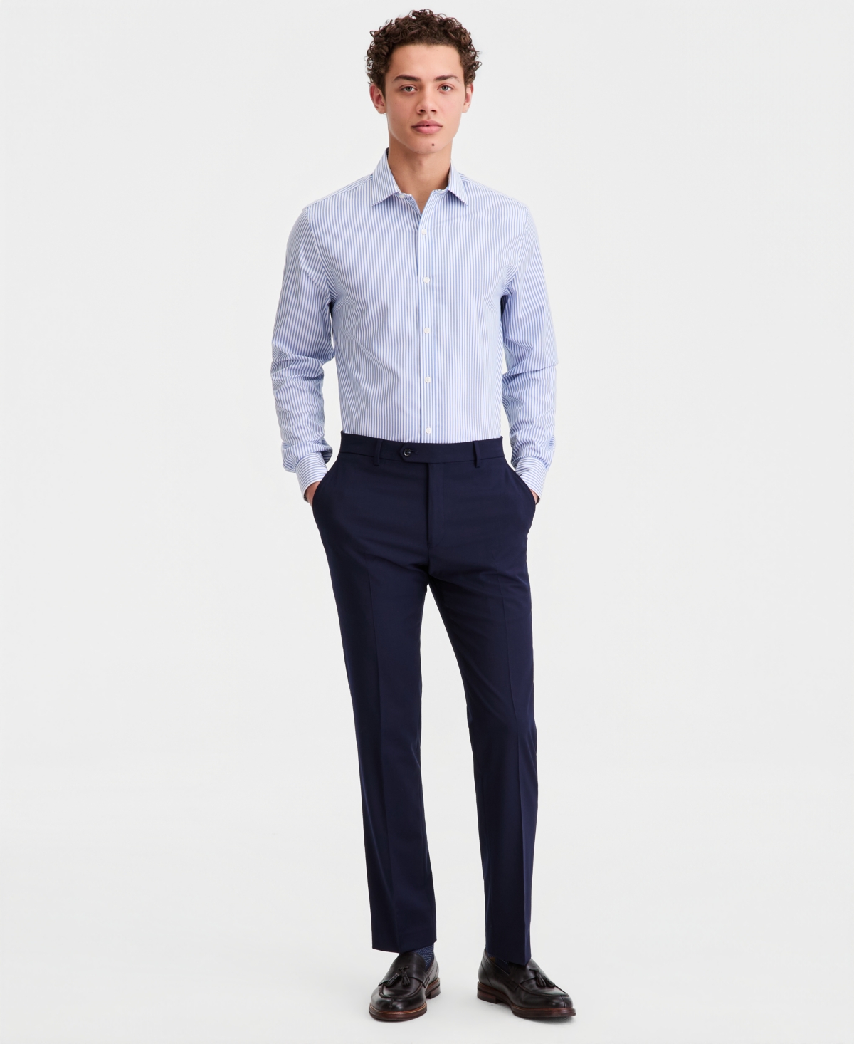 Tommy Hilfiger Men's Modern-Fit Wool Th-Flex Stretch Suit Separates Pant - Navy