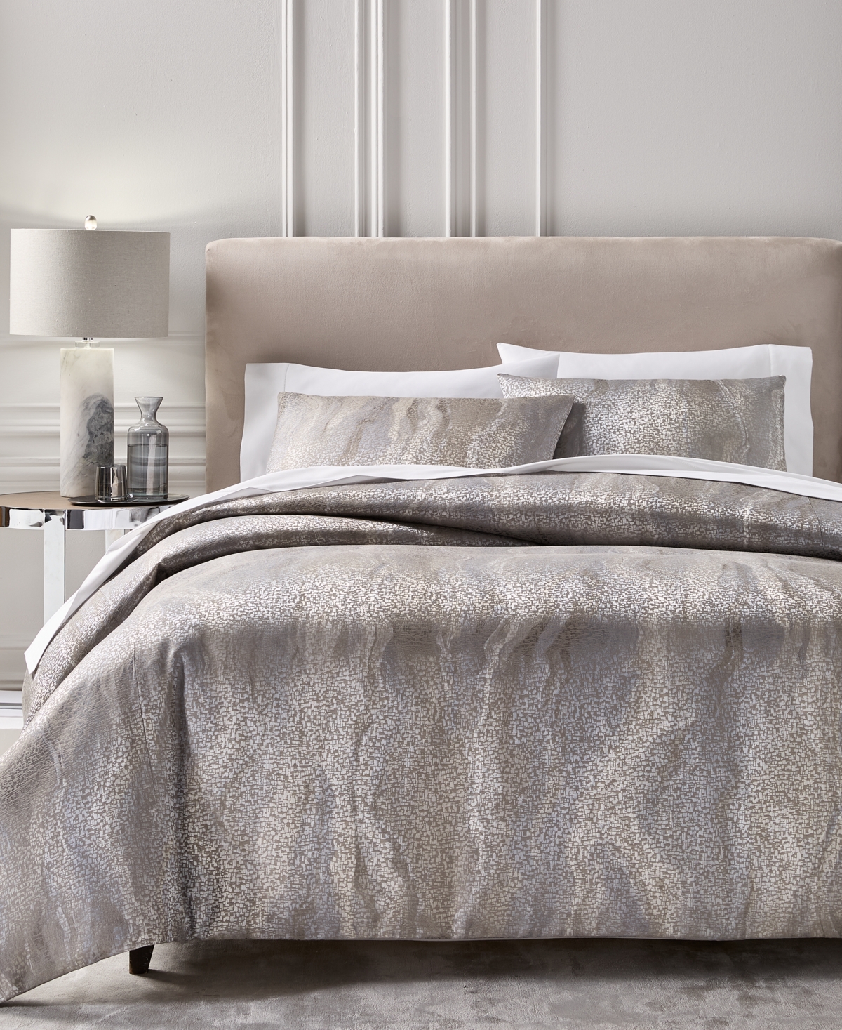 Hotel Collection Closeout!  Terra 3-pc. Duvet Cover Set, King, Exclusively At Macy's In Gray