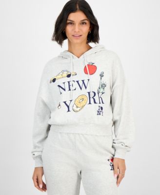 Grayson Threads, The Label Grayson Threads The Label Juniors Nyc Fleece Hoodie Joggers In White