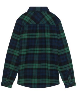 Big Boys' Plaid Long Sleeve Shirt