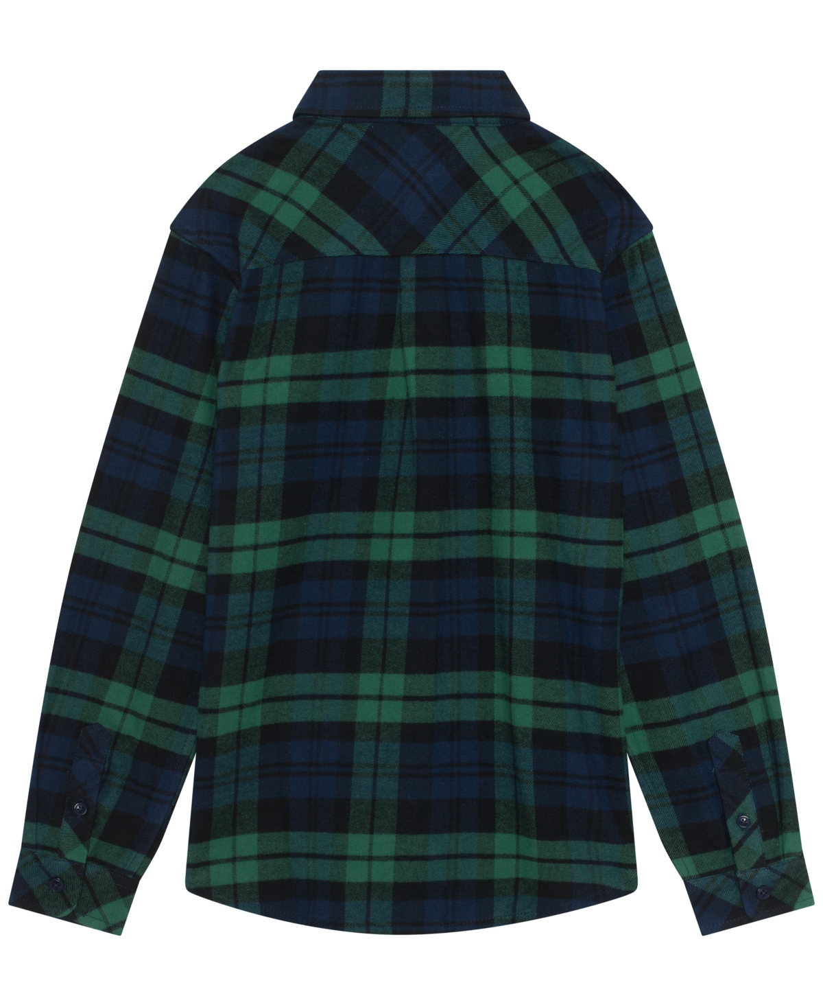 B By Brooks Brothers Big Boys Plaid Long Sleeve Shirt