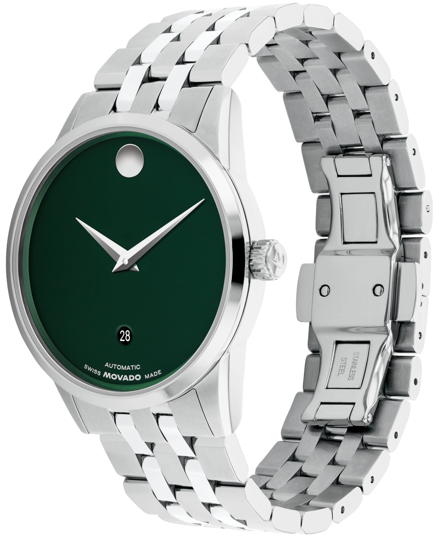 Мужские часы Movado Museum Classic Auto Swiss Automatic Stainless Steel Watch, 40mm — фото 2