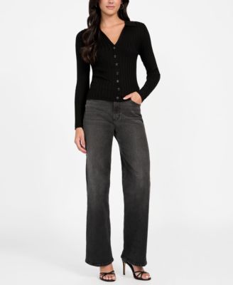 Women's Long Sleeve Ribbed Miranda Sweater